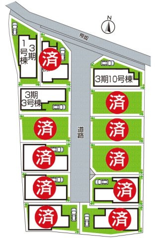 堺市中区福田　第2期・第3期　新築一戸建ての区画図|全１３区画