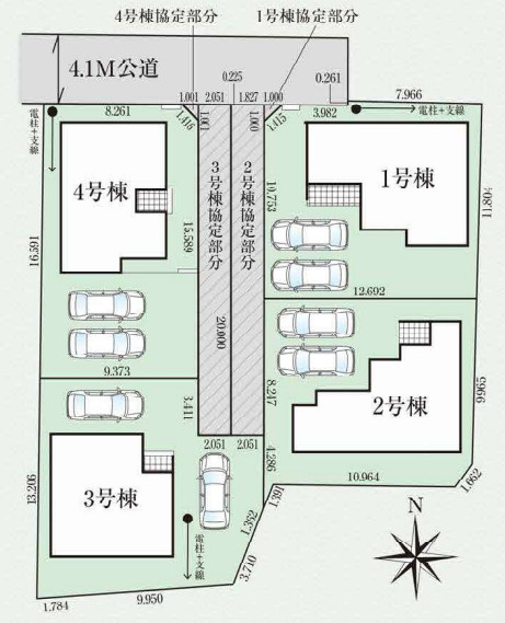 新築戸建　下小鳥町２期の区画図