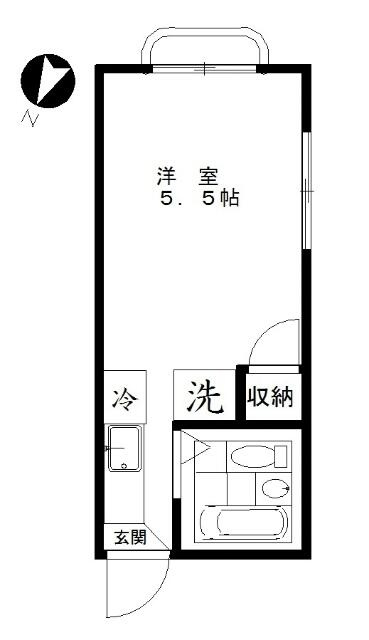 コンパクトなワンルームです