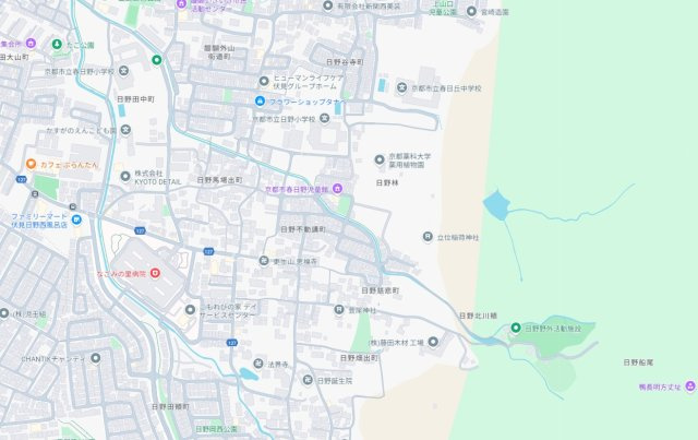 京都市伏見区日野不動講町　第1期　新築一戸建ての地図