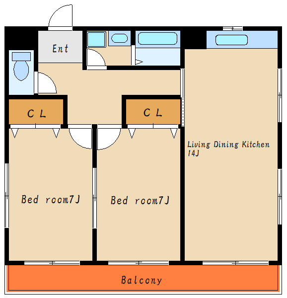 ECハイツの間取り