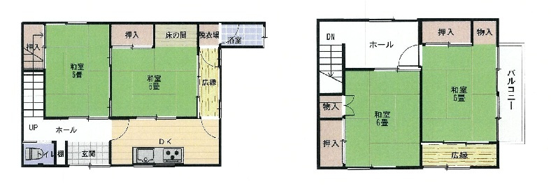 和歌山市鷹匠町1丁目・中古戸建2棟・54693の間取り