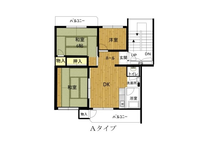 兵庫県公社　宝塚安倉（３）３号棟の間取り