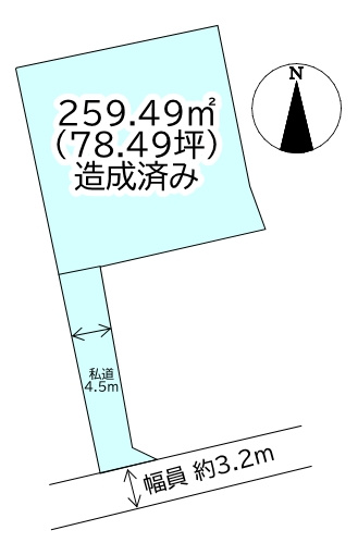 郷4丁目　売土地の土地図