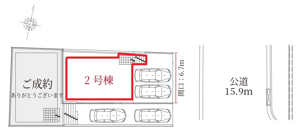 Terrechez 名東区平和が丘1期2号棟　新築戸建の区画図
