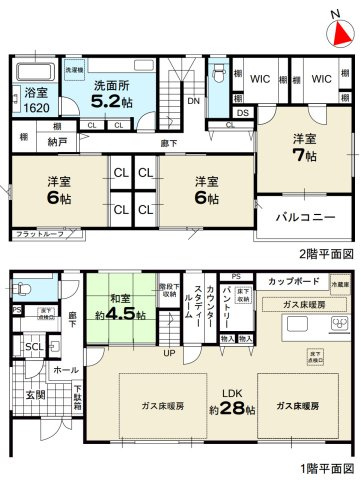 兵庫県芦屋市戸建オーナーチェンンジの間取り