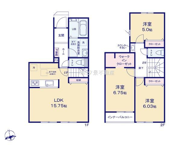 《仲介手数料無料》西区三橋５丁目1071-1新築一戸建てリナージュの間取り