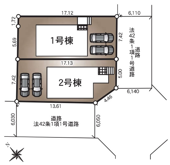 神戸市西区富士見が丘4丁目の区画図
