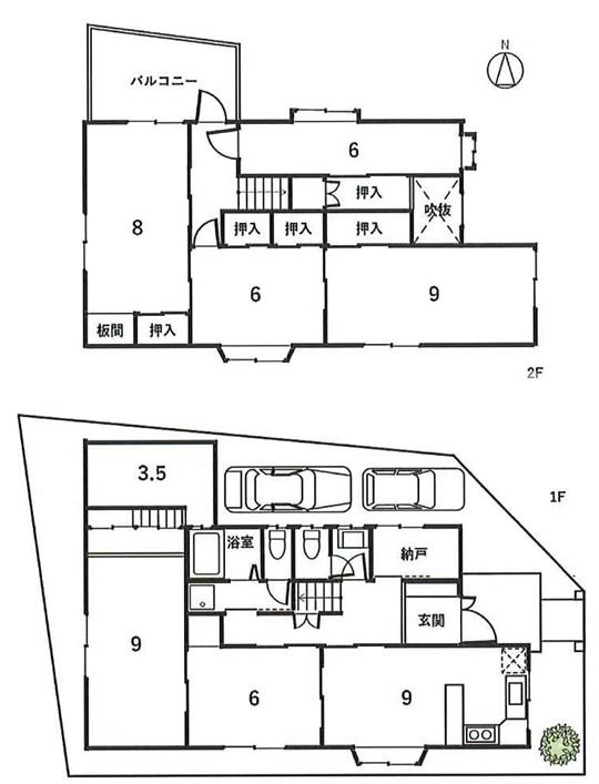 中石切町1丁目中古戸建の間取り|部屋数が豊富でご家族の多い方にはピッタリです！
収納スペースも多く、屋根裏収納もあるので、お部屋がスッキリ片付きます♪