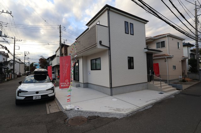 《仲介手数料無料》上尾市大字原市4001-16(全1戸)新築一戸建てハートフルタウンの外観|撮影日 2025年10月28日 15:50 曇り