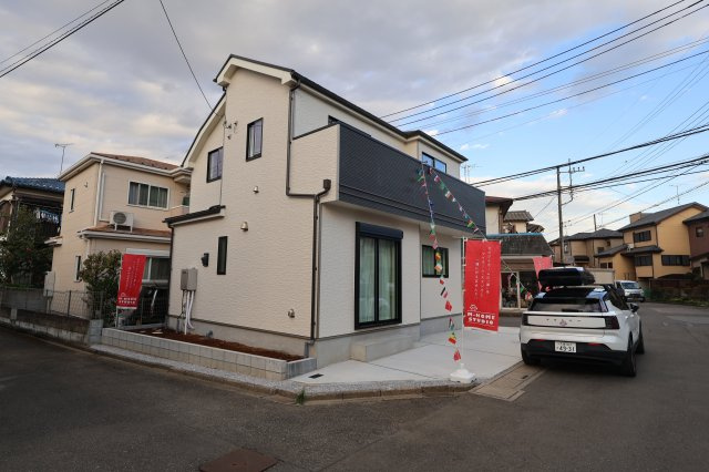 《仲介手数料無料》上尾市大字原市4001-16(全1戸)新築一戸建てハートフルタウンの外観|撮影日 2025年10月28日 15:50 曇り