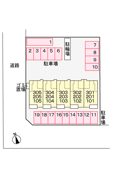 ヴィラポルトの駐車場|駐車場