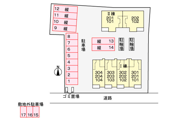 レジデンス・ジール　Ⅰの駐車場|駐車場