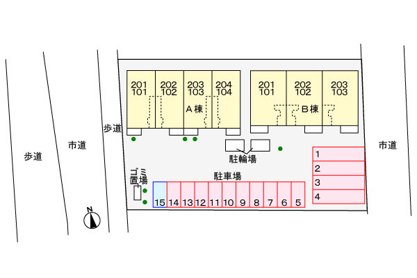セレノ・カーサＡの駐車場|駐車場