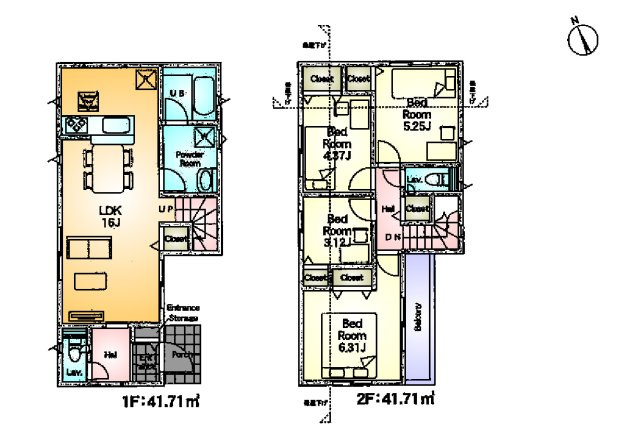 三鷹市大沢５丁目の新築一戸建の間取り