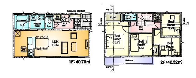三鷹市大沢５丁目 京王線 西調布駅 新築戸建の間取り