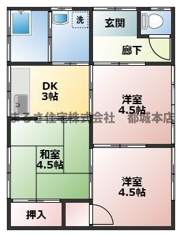長峯貸家の間取り