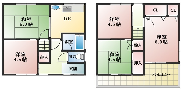 【間取り】 | 本郷4丁目戸建