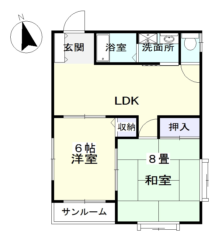 リバティヒルズB棟の間取り