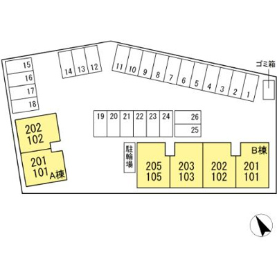 【区画図】 | エスポワール米原B棟