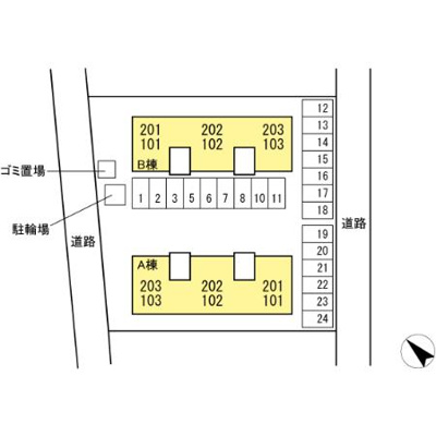 【区画図】 | コート・デ・ボナールB棟