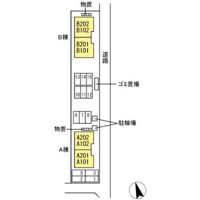 【区画図】 | アロームB棟