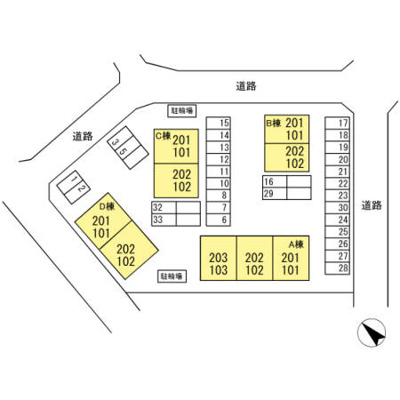 【区画図】 | プリムローズⅢＢ棟