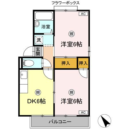 【間取り】 | グランドール三柳Ⅰ