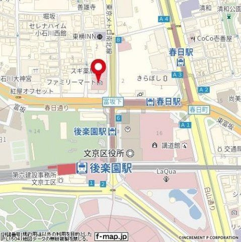 後楽園ビューハイツの地図