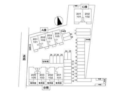 【区画図】 | サニー・レジデンスＡ