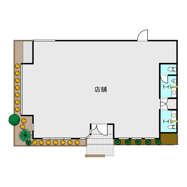 サンリバー店舗の間取り