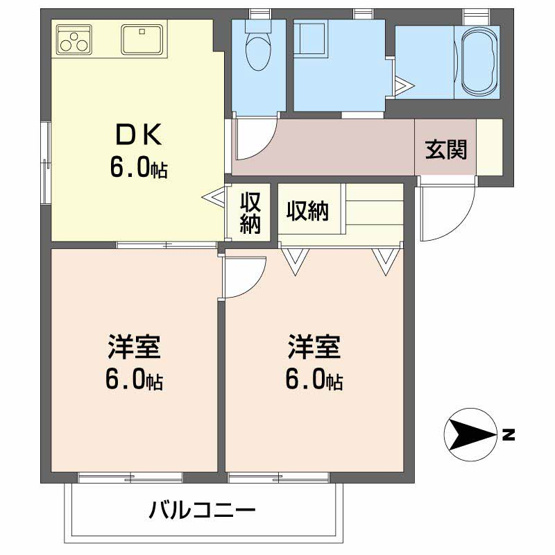 【間取り】 | ファミーユ中野B棟