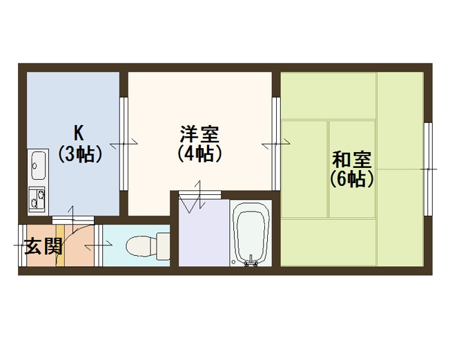 【間取り】 | 千本中アパート東棟