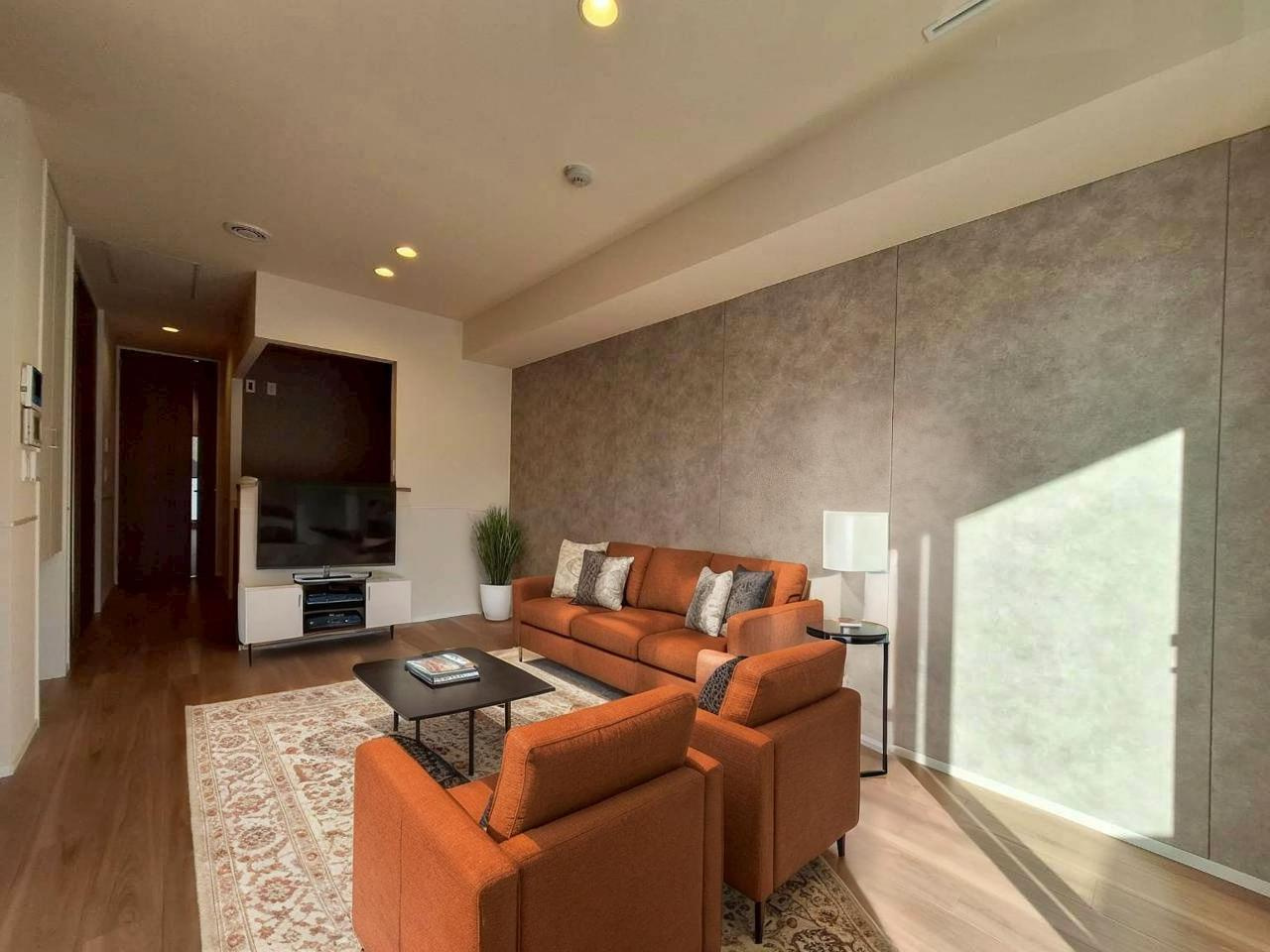 プレミアメゾンの居間・リビング|★リビング★※モデルルームの為、家具は付きません※