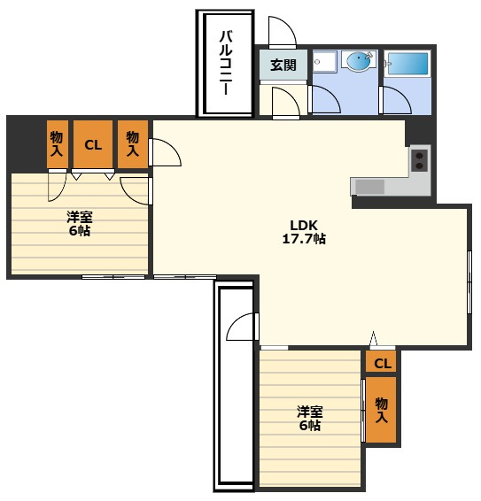 プリマ梅田東の間取り
