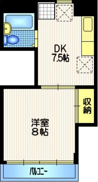 リバーフィールドマンションの間取り|１ＤＫの間取り