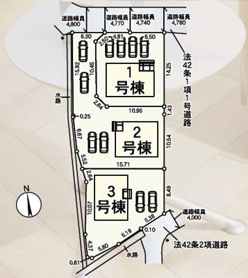 【区画図】 | 富士市中里 9期 新築一戸建て 1号棟 | 1号棟の区画図です
