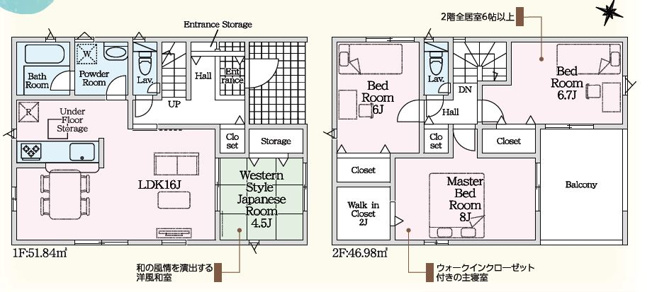 【間取り】 | 沼津市東椎路 6期 新築一戸建て | 効率的かつ暮らしのことをしっかり考えた間取りです