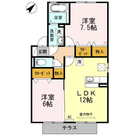ピエスの間取り|使い勝手の良い間取りです♪