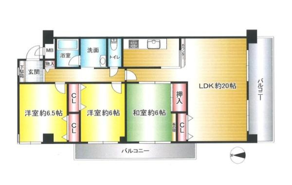 チサンマンション紀の川の間取り