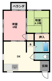 【間取り】 | ベルシャイン柏原