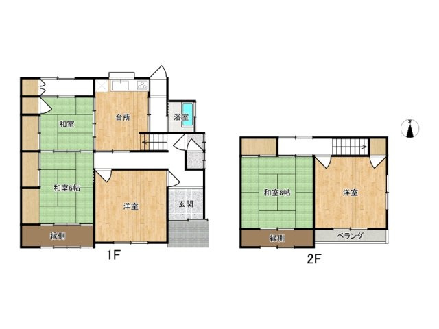 姫路市飾磨区富士見ケ丘/中古戸建の間取り