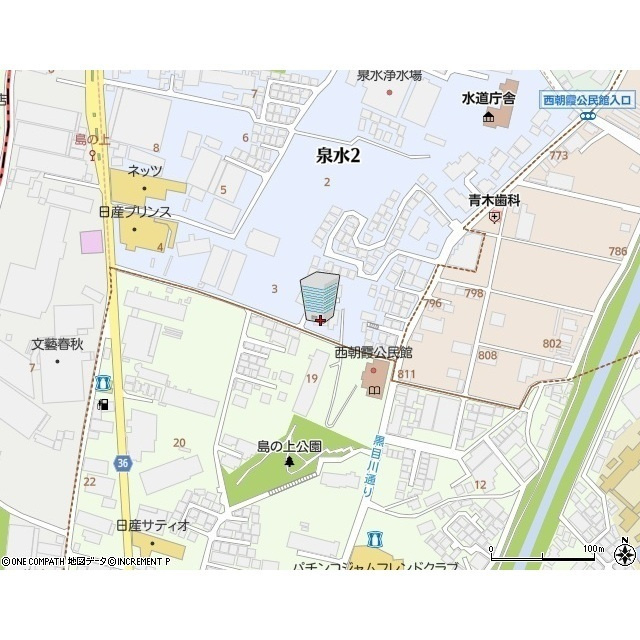 クレール朝霞台の地図