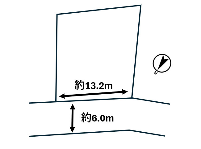 鹿児島市牟礼岡一丁目土地の土地図