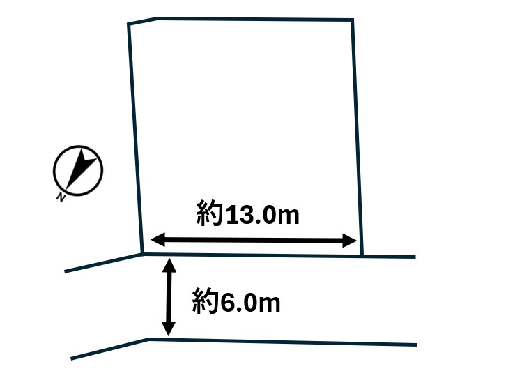 鹿児島市牟礼岡一丁目土地の土地図