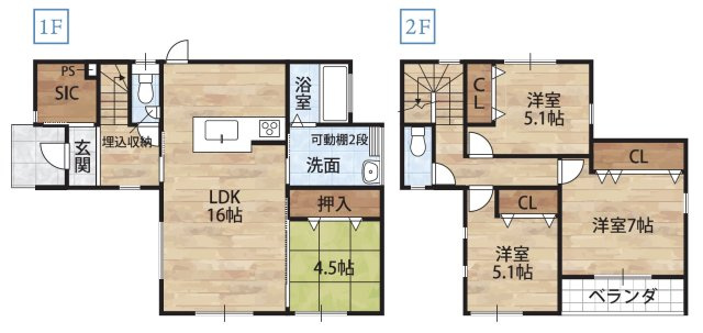 備前・新築戸建の間取り
