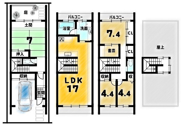 壬生土居ノ内町の区画図