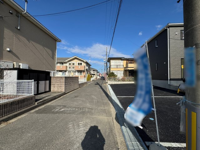 新築戸建・建売　郡山市田村町金屋字上川原　CRADLE GARDEN　全4棟の前面道路含む現地写真