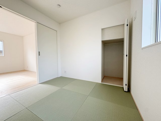 新築戸建・建売　郡山市田村町金屋字上川原　CRADLE GARDEN　全4棟の和室|畳は足触りがいいので裸足で歩いても気持ちがいいです！