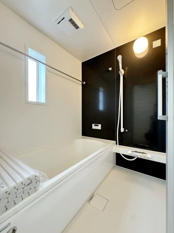 新築戸建・建売　郡山市田村町金屋字上川原　CRADLE GARDEN　全4棟の浴室|浴室乾燥機付きで雨の日や花粉の時期でも室内干しができるので安心です！